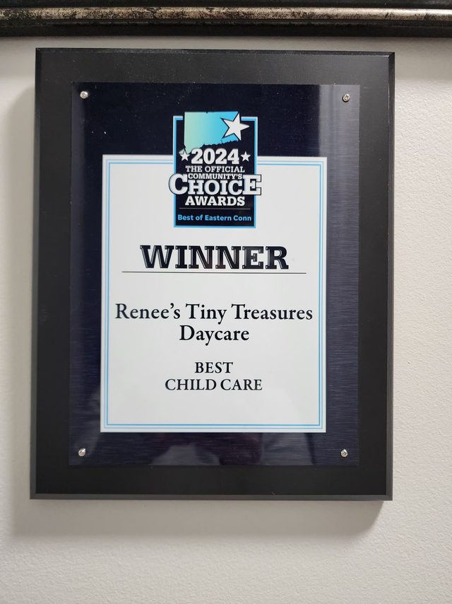 2024 Winner plaque, Best Child Care, Best of Eastern Conn Community Choice Awards